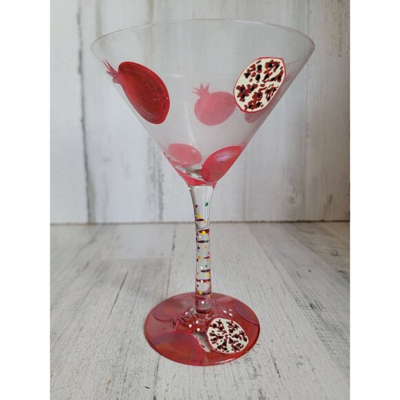 Lolita pomegranate martini glass drinkware decor fruit - Picture 3 of 9